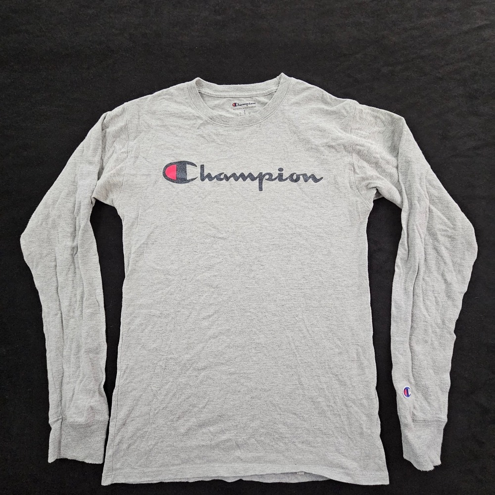 Champion Authentic‎ Athleticwear Gray Long Sleeve T-Shirt Adult S